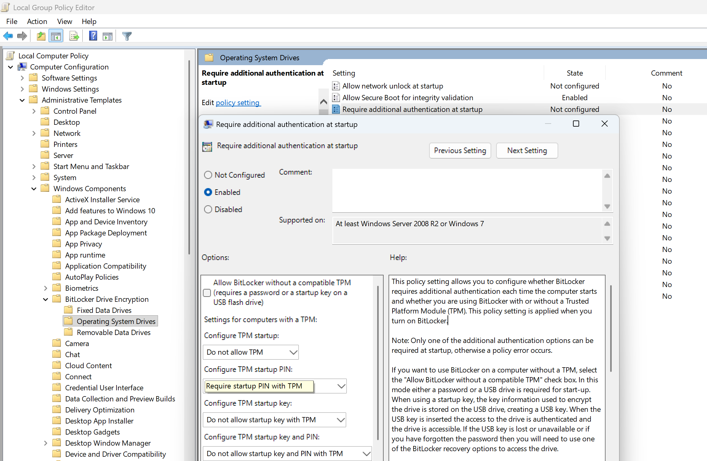 Group Policy: Allowed auth methods